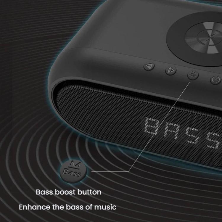 Kabelloser Lade-Bluetooth-Lautsprecher Tisch-LED-Uhr