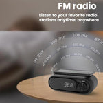 Kabelloser Lade-Bluetooth-Lautsprecher Tisch-LED-Uhr