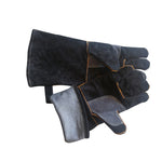 1 Paar Outdoor Garten Schnittfeste Rindsleder Schweißhandschuhe, Länge, 35cm, 40cm