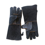 1 Paar Outdoor Garten Schnittfeste Rindsleder Schweißhandschuhe, Länge, 35cm, 40cm