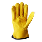 1 Paar JJ-1011 Rindsleder Outdoor Verschleißfeste Gartenhandschuhe, Größe:, M, L, XL