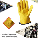 1 Paar JJ-1011 Rindsleder Outdoor Verschleißfeste Gartenhandschuhe, Größe:, M, L, XL