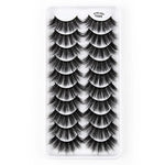 10 Paar 3D-Katzenaugen-Wimpern, natürlich dicht und voluminös, Y600, Y601, Y602, Y603, Y604, Y605, Y606, Y607, Y608, Y609