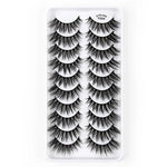 10 Paar 3D-Katzenaugen-Wimpern, natürlich dicht und voluminös, Y600, Y601, Y602, Y603, Y604, Y605, Y606, Y607, Y608, Y609