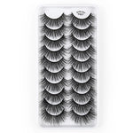 10 Paar 3D-Katzenaugen-Wimpern, natürlich dicht und voluminös, Y600, Y601, Y602, Y603, Y604, Y605, Y606, Y607, Y608, Y609