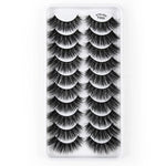 10 Paar 3D-Katzenaugen-Wimpern, natürlich dicht und voluminös, Y600, Y601, Y602, Y603, Y604, Y605, Y606, Y607, Y608, Y609