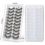 10 Paar 3D-Katzenaugen-Wimpern, natürlich dicht und voluminös, Y600, Y601, Y602, Y603, Y604, Y605, Y606, Y607, Y608, Y609