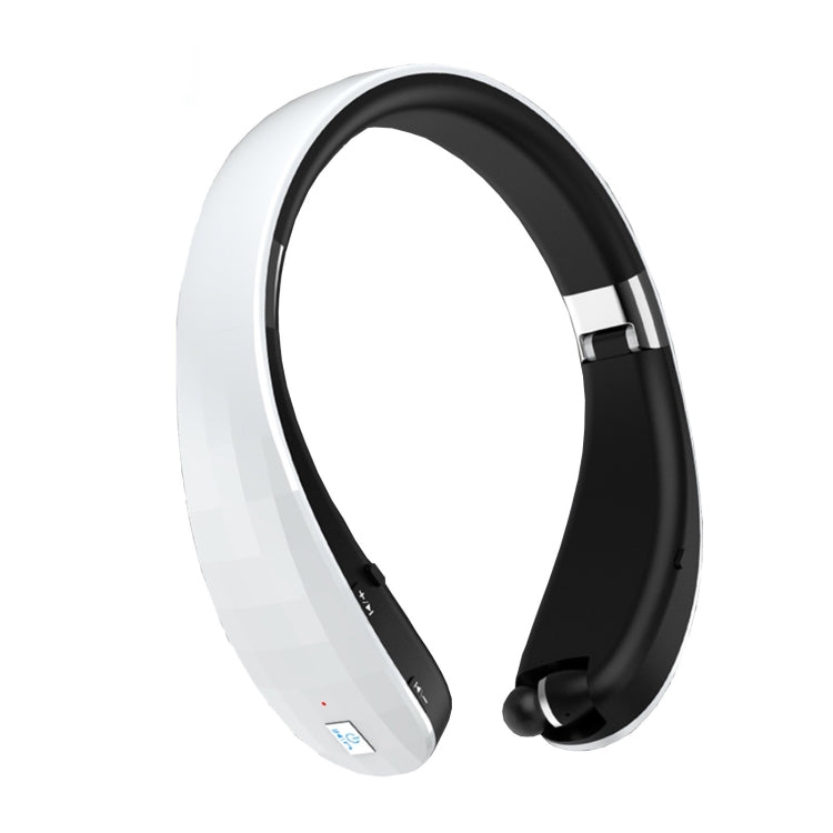 Teleskopischer Nackenbügel Faltbarer Bluetooth-Kopfhörer, Schwarz, Weiß
