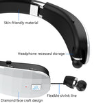 Teleskopischer Nackenbügel Faltbarer Bluetooth-Kopfhörer, Schwarz, Weiß