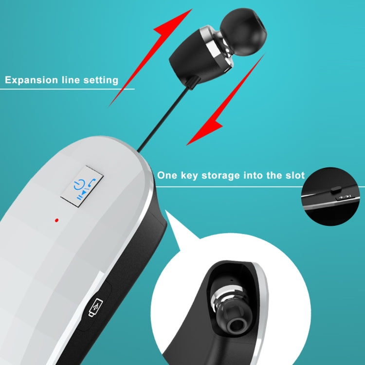 Teleskopischer Nackenbügel Faltbarer Bluetooth-Kopfhörer, Schwarz, Weiß