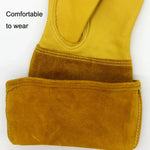 1 Paar JJ-GD305 schnittfeste Gartenhandschuhe aus echtem Leder mit Stichschutz, Größe: S, M, L, XL