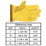 1 Paar JJ-GD305 schnittfeste Gartenhandschuhe aus echtem Leder mit Stichschutz, Größe: S, M, L, XL