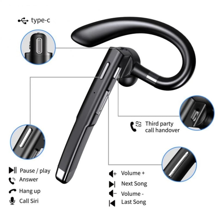 520 Gen2 Ohrbügel Business Bluetooth Kopfhörer, Stil:, 520 Gen2, 520 Gen2 mit Ladekoffer