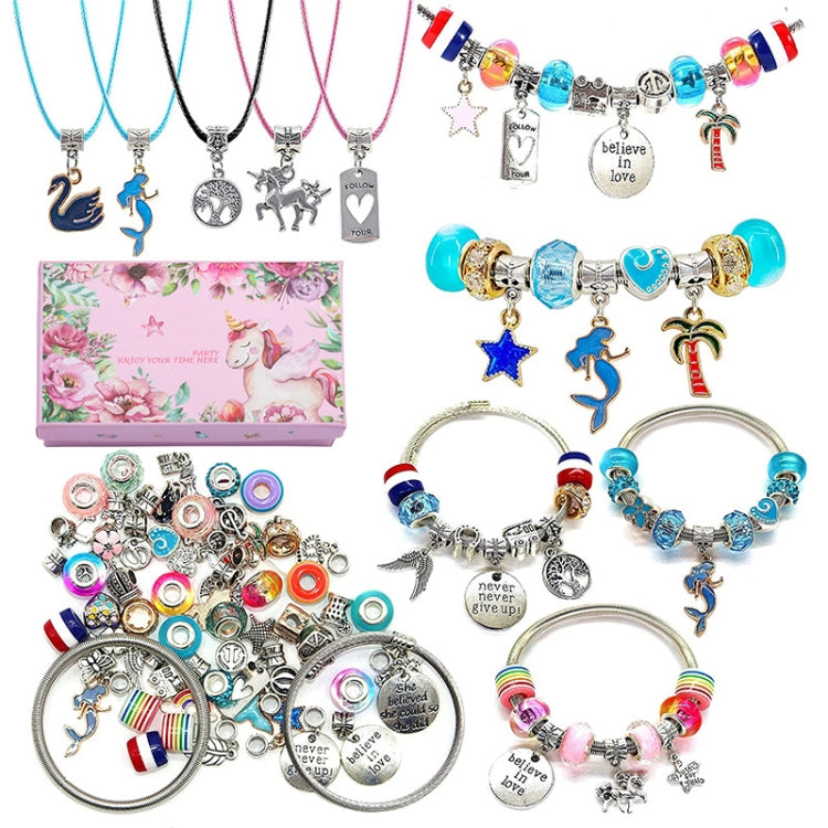 T-11 71-in-1 Buntes Kristall Cartoon DIY Schmuck Kinder Armband, 71-in-1