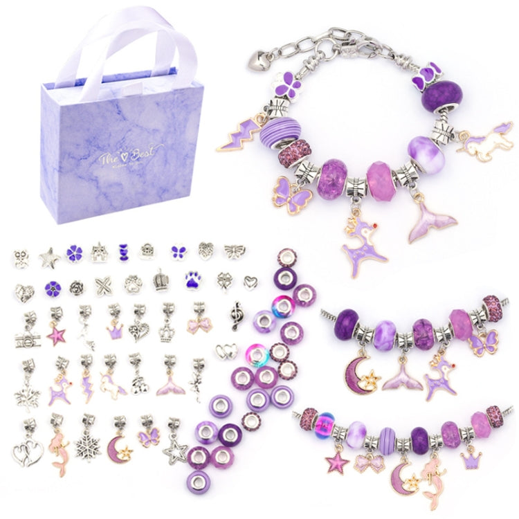 TZ-05 63-in-1 Buntes Kristall Cartoon DIY Schmuck Kinder Armband, 63-in-1(Lila Anzug), 63-in-1(Roter Anzug), 63-in-1(Grüner Anzug), 63-in-1(Farbiger Anzug)