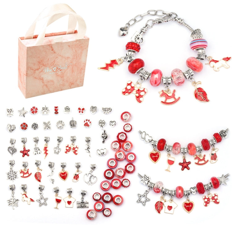 TZ-05 63-in-1 Buntes Kristall Cartoon DIY Schmuck Kinder Armband, 63-in-1(Lila Anzug), 63-in-1(Roter Anzug), 63-in-1(Grüner Anzug), 63-in-1(Farbiger Anzug)