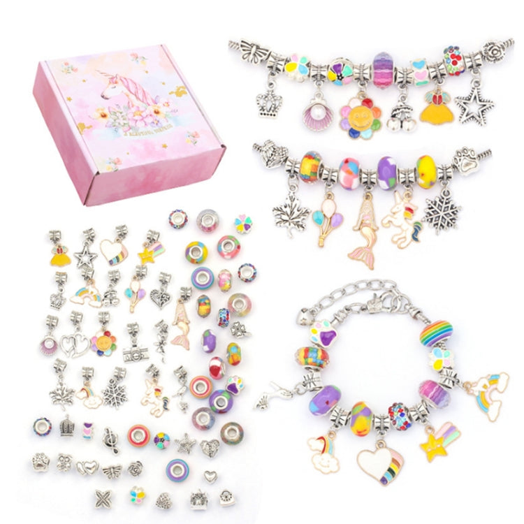 TZ-05 63-in-1 Buntes Kristall Cartoon DIY Schmuck Kinder Armband, 63-in-1(Lila Anzug), 63-in-1(Roter Anzug), 63-in-1(Grüner Anzug), 63-in-1(Farbiger Anzug)