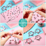 TZ-05 63-in-1 Buntes Kristall Cartoon DIY Schmuck Kinder Armband, 63-in-1(Lila Anzug), 63-in-1(Roter Anzug), 63-in-1(Grüner Anzug), 63-in-1(Farbiger Anzug)