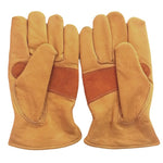 1 Paar JJ-1004 Outdoor Garten Schweiß Echtleder Arbeitsschutz-Handschuhe, S, M, L, XL