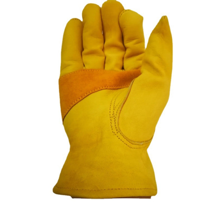 1 Paar JJ-1004 Outdoor Garten Schweiß Echtleder Arbeitsschutz-Handschuhe, S, M, L, XL