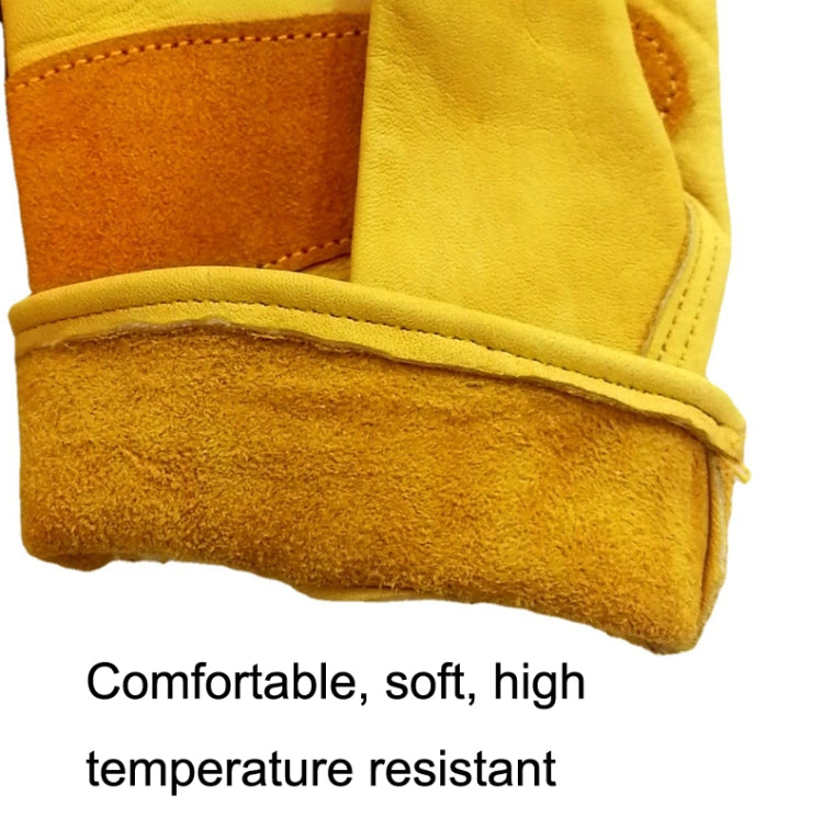 1 Paar JJ-1004 Outdoor Garten Schweiß Echtleder Arbeitsschutz-Handschuhe, S, M, L, XL