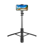 Kabelloser Bluetooth Selfie-Stick Live Teleskop-Halter, Spezifikation:, Q05 (Schwarz), Q05S (Schwarz mit Fülllicht)