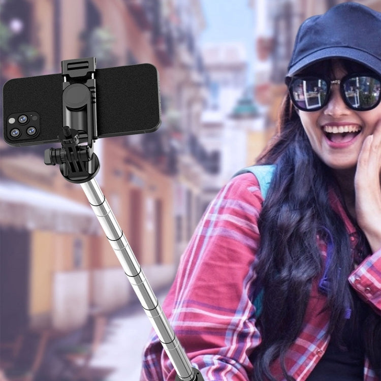 Kabelloser Bluetooth Selfie-Stick Live Teleskop-Halter, Spezifikation:, Q05 (Schwarz), Q05S (Schwarz mit Fülllicht)