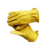 1 Paar JJ-5002 Outdoor Reit- und Gartenhandschuhe aus echtem Leder, Größe: S, M, L, XL