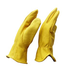 1 Paar JJ-5002 Outdoor Reit- und Gartenhandschuhe aus echtem Leder, Größe: S, M, L, XL