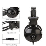 Soyto SY808MV Online-Klasse Büro-Computer-Headset, Kabellänge: 1,6 m, Schwarz 3,5 mm, Schwarz 6,5 mm