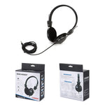 Soyto SY808MV Online-Klasse Büro-Computer-Headset, Kabellänge: 1,6 m, Schwarz 3,5 mm, Schwarz 6,5 mm