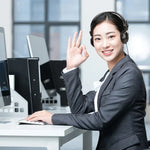 Soyto SY808MV Online-Klasse Büro-Computer-Headset, Kabellänge: 1,6 m, Schwarz 3,5 mm, Schwarz 6,5 mm