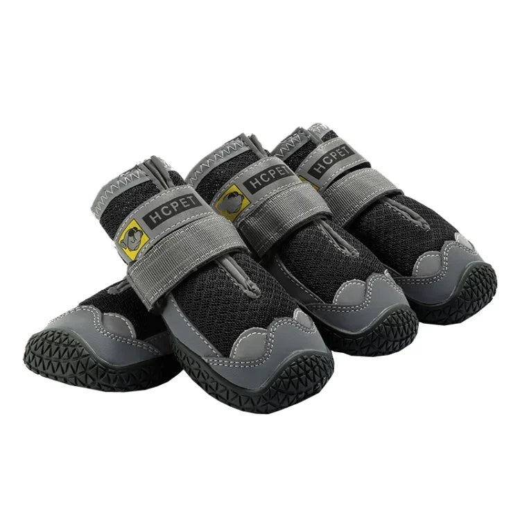 4er-Set atmungsaktive Hundeschuhe aus Netzgewebe von HCPET, Nr. 1 4 cm, Nr. 2 4,5 cm, Nr. 3 5 cm, Nr. 4 5,5 cm, Nr. 5 6 cm, Nr. 6 6,5 cm, Nr. 7 7 cm, Nr. 8 7,5 cm