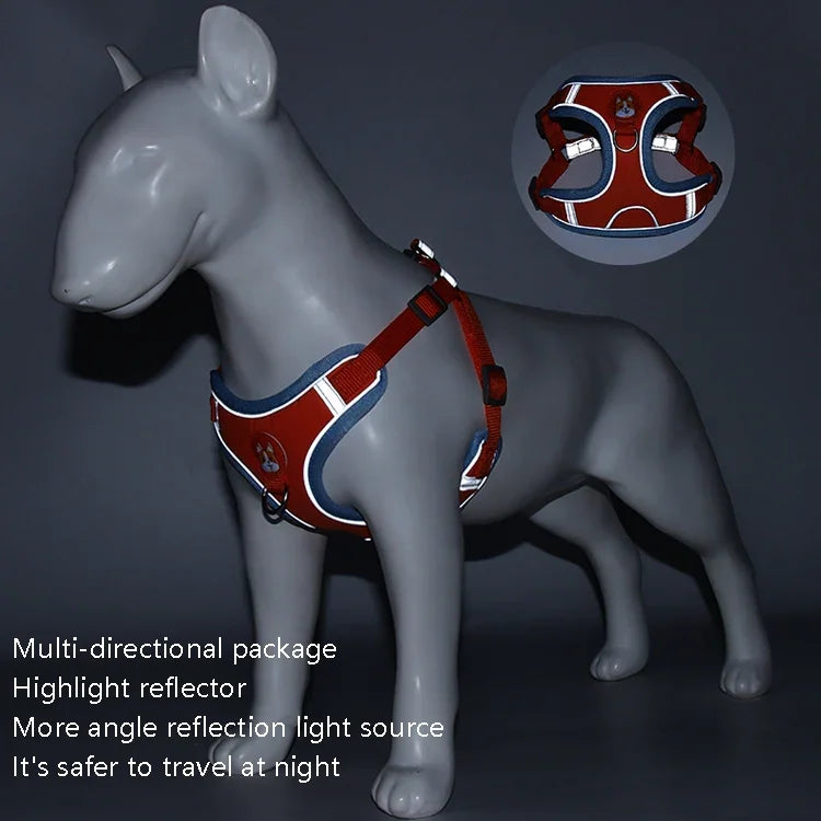 BL-867 Reflektierende Brustgurte für Haustiere, Hundezugseil, Größen: S, M, L, XL