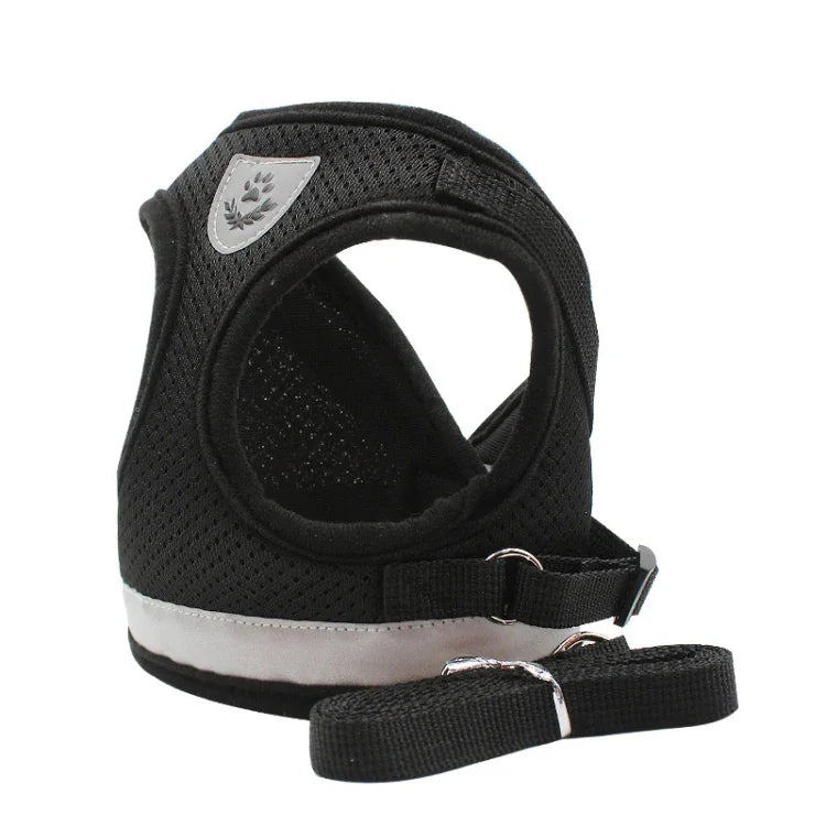 BL-844 Reflektierendes, atmungsaktives Hunde-Brustband für Haustiere, Größen: XS, S, M, L, XL