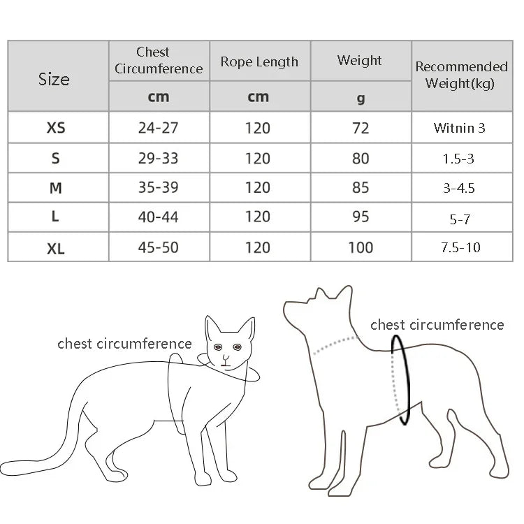 BL-844 Reflektierendes, atmungsaktives Hunde-Brustband für Haustiere, Größen: XS, S, M, L, XL