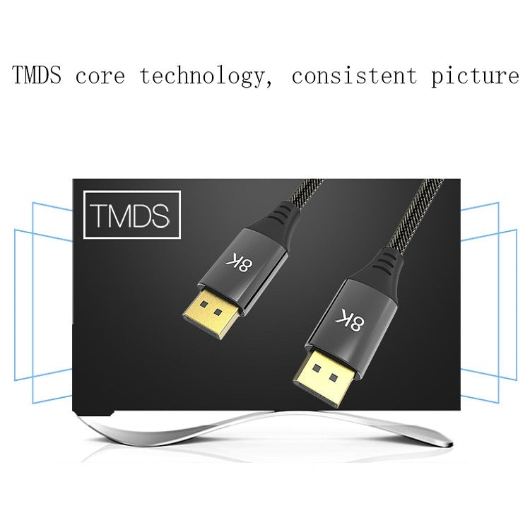 DP1.4 Version 8K DisplayPort Stecker zu Stecker Computer Monitor HD-Kabel, 0,5m, 1m, 1,5m, 2m, 3m, 5m, 7m, 10m