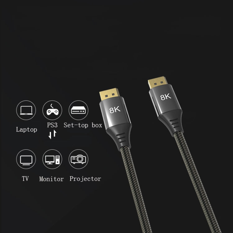 DP1.4 Version 8K DisplayPort Stecker zu Stecker Computer Monitor HD-Kabel, 0,5m, 1m, 1,5m, 2m, 3m, 5m, 7m, 10m