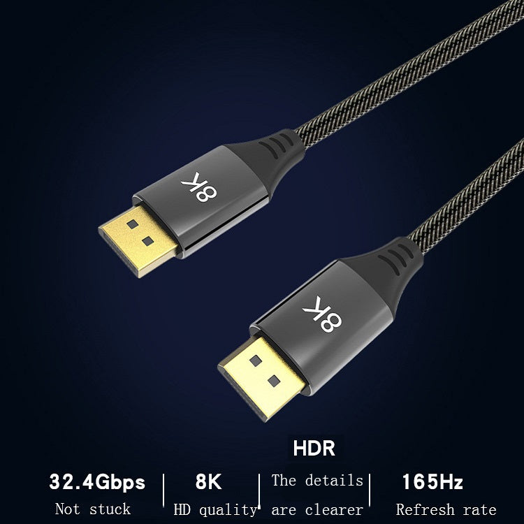 DP1.4 Version 8K DisplayPort Stecker zu Stecker Computer Monitor HD-Kabel, 0,5m, 1m, 1,5m, 2m, 3m, 5m, 7m, 10m