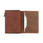 Diebstahlsicheres Positions-Portemonnaie Herren Kartenhalter Mini-Portemonnaies für AirTag 2. Gen / AirTag 1. Gen, Rindsleder Blau, Rindsleder Schwarz, Rindsleder Braun, Rindsleder Dunkelbraun, Rindsleder Carbonfaser
