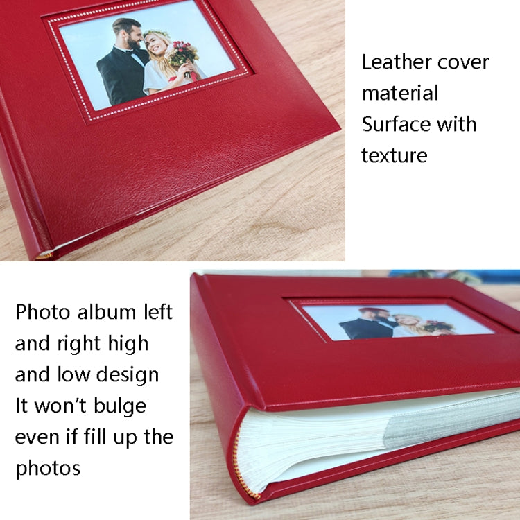 N55060 6 Zoll Paar-Gedenkalbum, Rot, Blau, Schwarz, Weiß