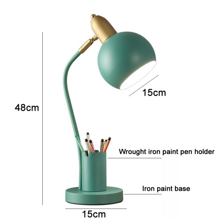 YY-1109 Studenten Schreibtisch LED Augenschutz Lampe mit Stifthalter, CN Stecker, Spezifikation:, ohne Glühbirne, Dreifarbig