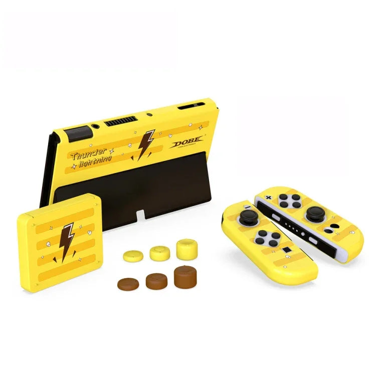 DOBE TNS-1192 Schutzhülle + Karton + Kipphebelkappen-Set für OLED-Switch, TNS-1192