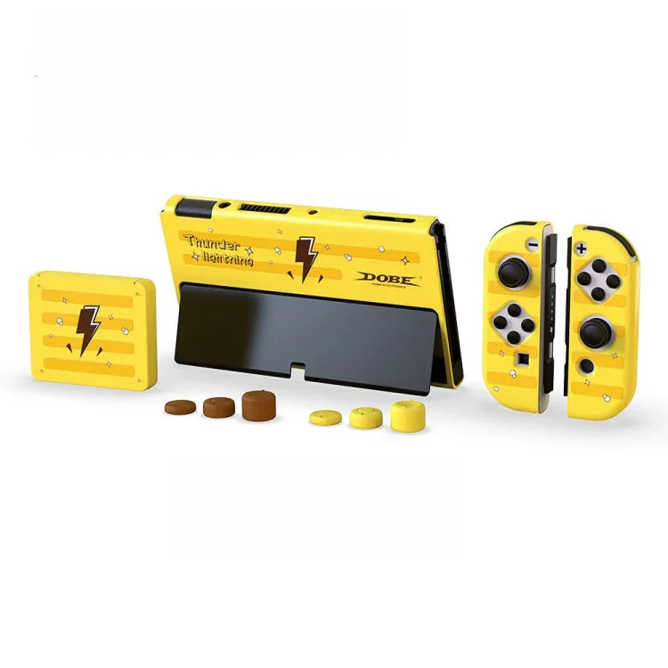 DOBE TNS-1192 Schutzhülle + Karton + Kipphebelkappen-Set für OLED-Switch, TNS-1192