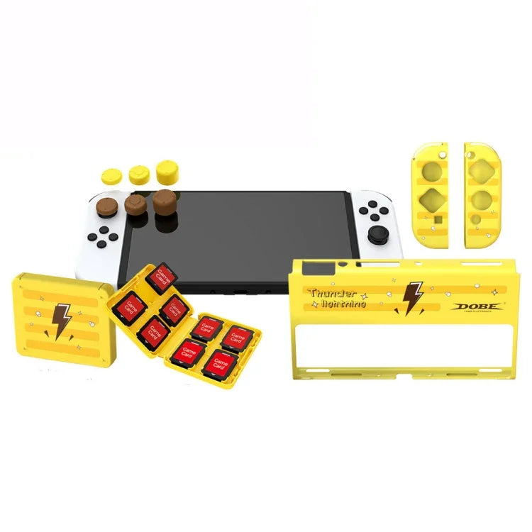 DOBE TNS-1192 Schutzhülle + Karton + Kipphebelkappen-Set für OLED-Switch, TNS-1192