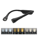 Hängende Nackenlampe Studenten Augenschutz LED Leselampe USB Wiederaufladbare Buchlampe, Weiß, Schwarz