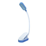 9 LEDs Mini Clip Schreibtischlampe USB Ladegerät Studenten Augenschutz Leselampe, Blau und Weiß, Schwarz