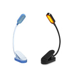 9 LEDs Mini Clip Schreibtischlampe USB Ladegerät Studenten Augenschutz Leselampe, Blau und Weiß, Schwarz