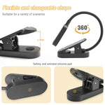 9 LEDs Mini Clip Schreibtischlampe USB Ladegerät Studenten Augenschutz Leselampe, Blau und Weiß, Schwarz
