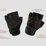 ST-2120 Fitnesshandschuhe mit Anti-Rutsch-Beschichtung, S, M, L, XL